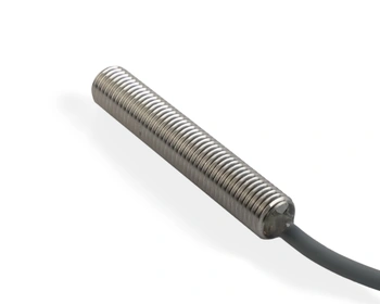 Indukční snímač M8 celokovový 45 mm kabel 3m NPN NO Sn = 1 mm