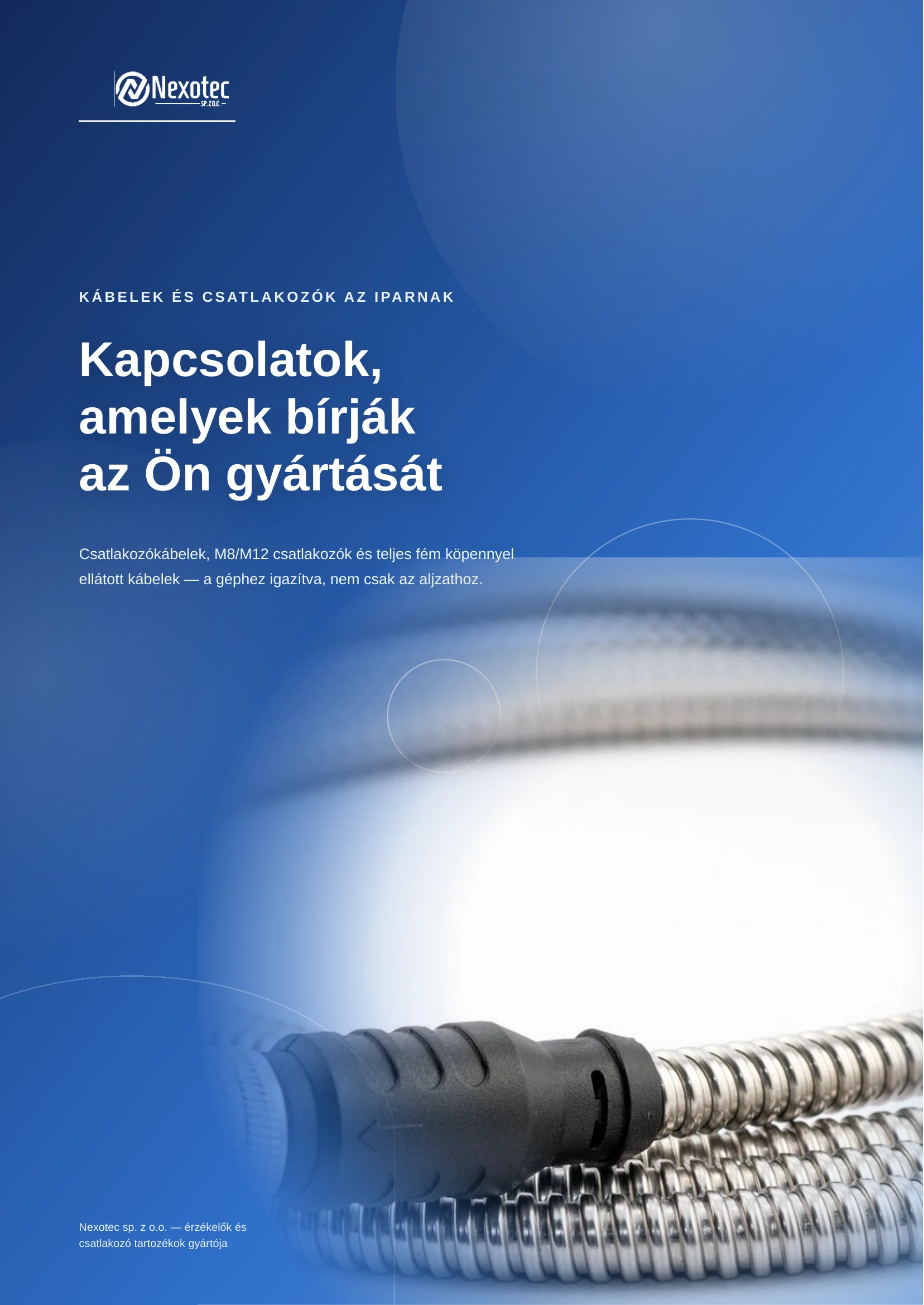 NEXOTEC kábelek és csatlakozók katalógusa ipari érzékelőkhöz PDF