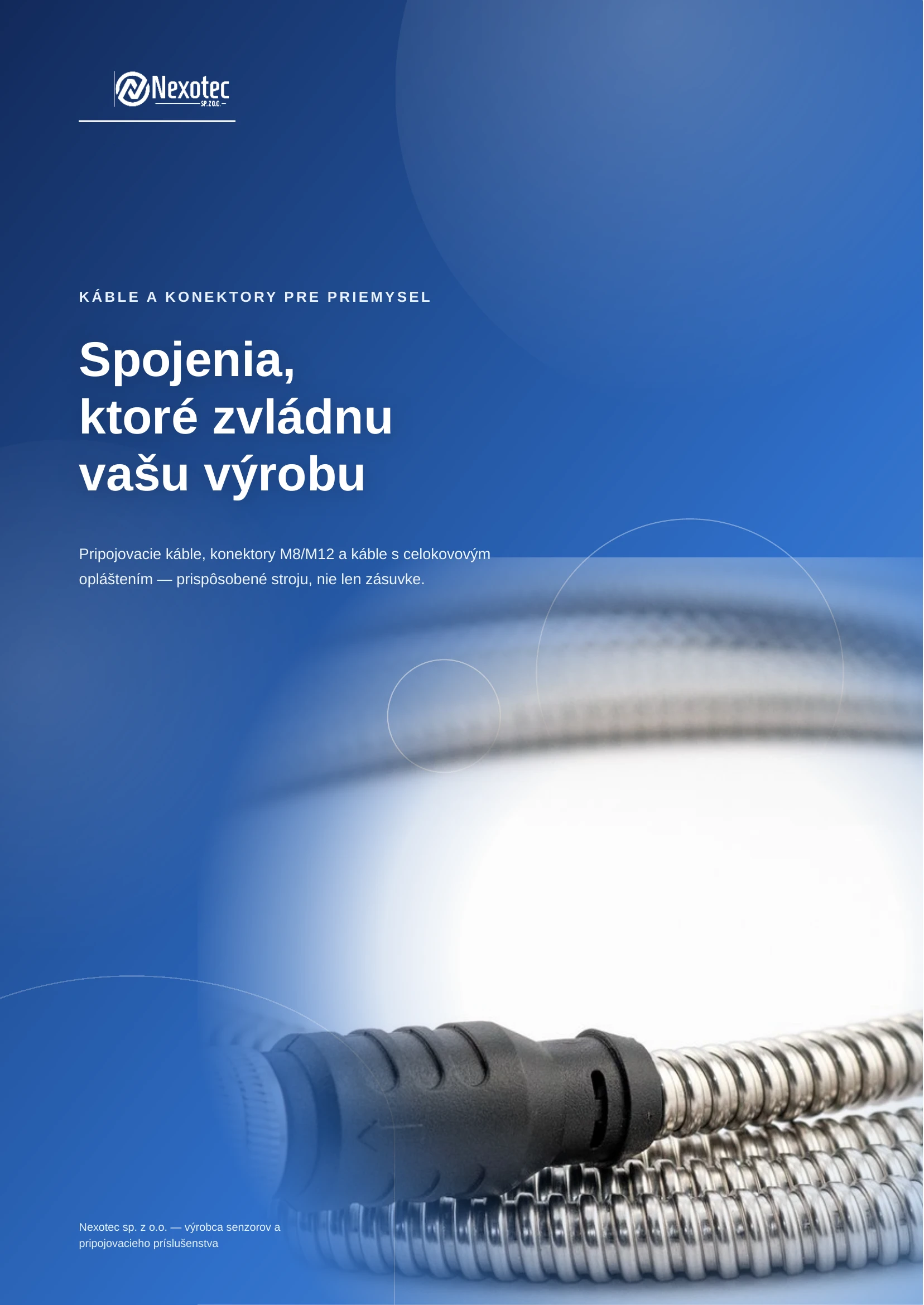 Katalóg káblov a konektorov pre priemyselné snímače NEXOTEC PDF