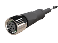 Anschlusskabel M12 4 pin weiblich gerade, Kabel PUR 3 m mit offenen Enden