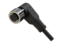 Anschlusskabel M12 4 pin weiblich gewinkelt, Kabel PVC 3 m mit offenen Enden
