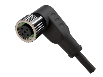 Anschlusskabel M12 4 pin Buchse gewinkelt, Kabel PVC 5 m mit offenen Enden