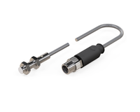 Inductive sensor M5 25 mm cable 0,3 m connector M8 NPN NC Sn = 0,8 mm