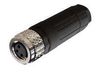 M8 Connector, Straight Plug, 3-Pin, Female