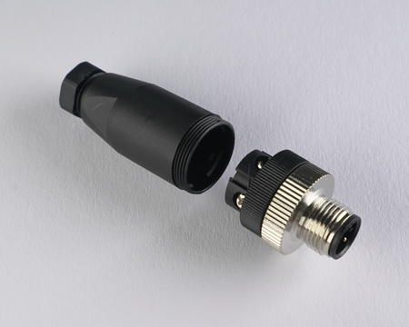 F12-4MS - Wtyczka M12, wtyk prosty, 4 piny, męska