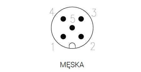 F12-5MR - 6 - Wtyczka M12 5-pin męska kątowa – złącze do czujników i automatyki przemysłowej