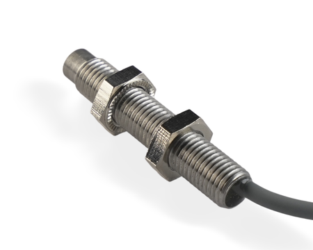 NMF08052 - 3 - Indukční snímač M8 celokovový 45 mm kabel 2m NPN NC Sn = 3,5 mm