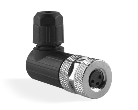 P8-3R - 1 - Buchse M8 3-pin gewinkelt – Steckverbinder für Sensoren und Industrieautomation