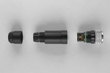 P8-3S - Wtyczka M8, wtyk prosty, 3 piny, żeńska,  potrójne uszczelnienie