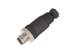 M12 Connector, Straight Plug, 4-Pin, Male