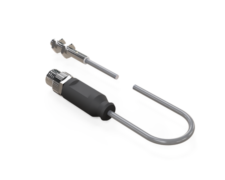 NIS04034 - Czujnik indukcyjny M4 25 mm przewód 0,3 m wtyczka M8 PNP NC Sn = 0,6 mm