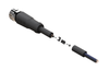 NXOC08041103 - 4 - Anschlusskabel M8 3 pin Buchse gerade, Kabel PVC 3 m mit offenen Enden