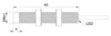 Inductive sensor M8 45 mm cable 0,3 m connector M8 NPN NC Sn = 2 mm