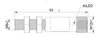 Inductive sensor M8 Metal face 53 mm connector M12 PNP NC Sn = 2 mm
