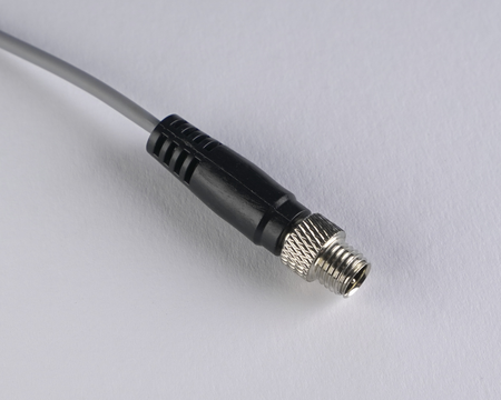 Inductive sensor M5 28 mm cable 0,3 m connector M8 NPN NC Sn = 0,8 mm