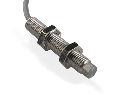 NMF08051 - 4 - Indukční snímač M8 celokovový 45 mm kabel 2m NPN NO Sn = 3,5 mm