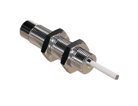 NMF12014 - 2 - Indukční snímač M12 celokovový 50 mm kabel 2m PNP NC Sn = 4 mm