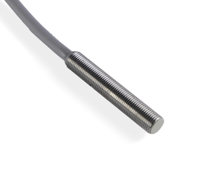 NIS05552 - 2 - Indukčný snímač M5 L=28 mm kábel 5m NPN NC Sn = 1,5 mm