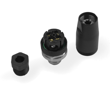 F12-4MS - 3 - Wtyczka M12 4-pin męska prosta – złącze do czujników i automatyki przemysłowej