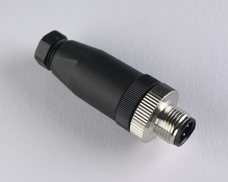 F12-4MS - Wtyczka M12, wtyk prosty, 4 piny, męska