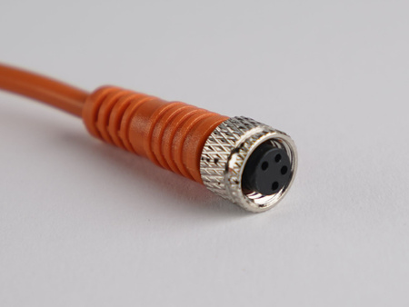 Kabel przyłączeniowy M8 4 pin żeński prosty, przewód PVC 2 m z otwartymi końcówkami
