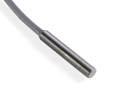 NIS05551 - 2 - Indukčný snímač M5 L=28 mm kábel 5m NPN NO Sn = 1,5 mm