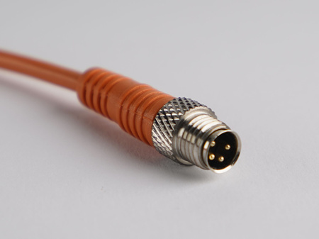 Kabel przyłączeniowy M8 4 pin męski prosty, przewód PVC 2 m z otwartymi końcówkami