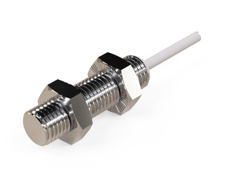 NMF08024 - 1 - Induktiver Sensor M8 Vollmetall 30 mm Kabel 2m PNP NC Sn = 1 mm