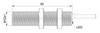 NMF12004-NF - 5 - Inductive sensor M12 metal face 50 mm cable 2m PNP NC Sn = 2 mm NF