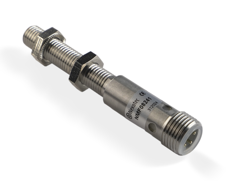 NMF08241 - 3 - Induktiver Sensor M8 Vollmetall 70 mm Stecker M12 NPN NO Sn = 2 mm