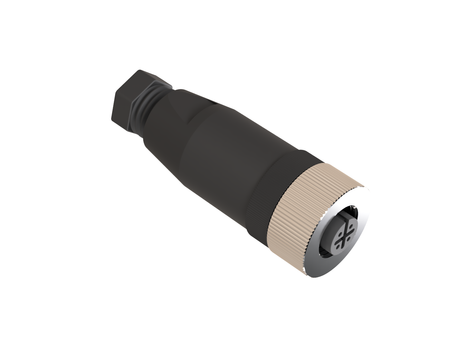 F12-5S - 2 - Buchse M12 5-pin gerade – Steckverbinder für Sensoren und Industrieautomation