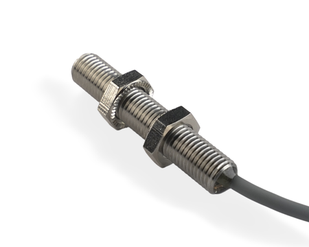 NMF08341 - 3 - Indukční snímač M8 celokovový 45 mm kabel 3m NPN NO Sn = 2 mm