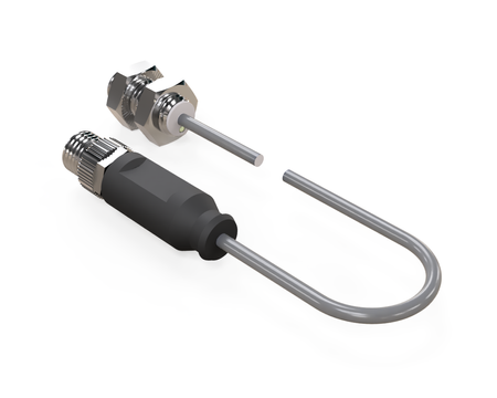 Czujnik indukcyjny M8 L=18 mm przew 0,3 m wtyczka M8 NPN NO & NC Sn = 1 mm