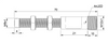 NMF08253 - 9 - Czujnik indukcyjny M8 całometalowy 70 mm wtyk M12 PNP NO Sn = 3,5 mm