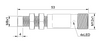 NMF08231 - 5 - Induktiver Sensor M8 Vollmetall 53 mm Stecker M12 NPN NO Sn = 2 mm