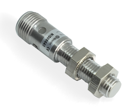 NIS08643 - 4 - Indukční snímač M8 L=45 mm konektor M12 PNP NO Sn = 3 mm