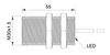NMF30003-NF - 9 - Inductive sensor M30 metal face 55 mm cable 2m PNP NO Sn = 10 mm NF