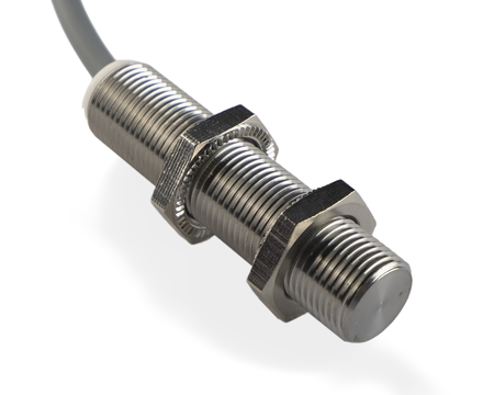 NMF12041 - 4 - Induktív érzékelő M12 teljes fém 50 mm kábel 2m NPN NO Sn = 4 mm