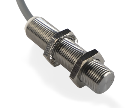 NMF12042 - 4 - Induktív érzékelő M12 teljes fém 50 mm kábel 2m NPN NC Sn = 4 mm
