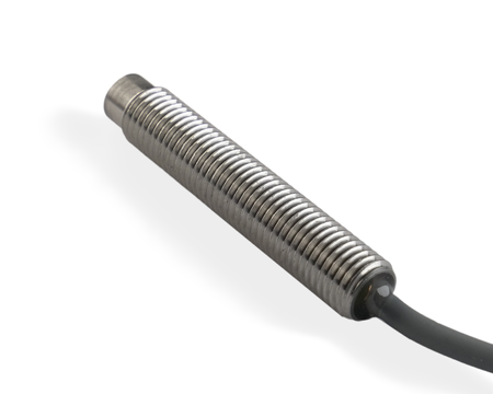 NMF08354 - 1 - Indukční snímač M8 celokovový 45 mm kabel 3m PNP NC Sn = 3,5 mm