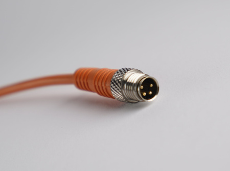 Kabel przyłączeniowy M8 4 pin męski prosty, przewód PVC 2 m z otwartymi końcówkami