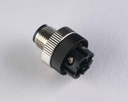 F12-4MS - Wtyczka M12, wtyk prosty, 4 piny, męska