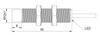 NWI12014 - 5 - Inductive sensor M12 for welding process 50 mm cable 2m PNP NC Sn = 4 mm