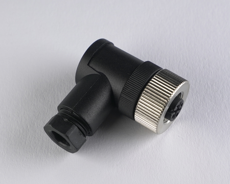 F12-4R - Wtyczka M12, wtyk kątowy, 4 piny, żeńska