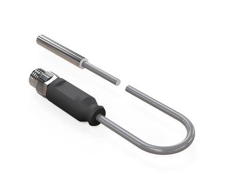 Inductive sensor M5 30 mm cable 0,3 m connector M8 PNP NC Sn = 0,8 mm