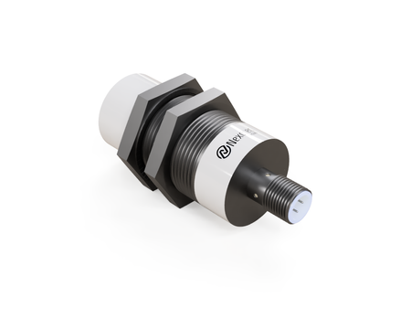 Czujnik indukcyjny M30 dla spawalnictwa 79 mm wtyk M12 PNP NO Sn = 15 mm