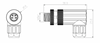 P8-4MR - 6 - Stecker M8 4-pin gewinkelt – Steckverbinder für Sensoren und Industrieautomation