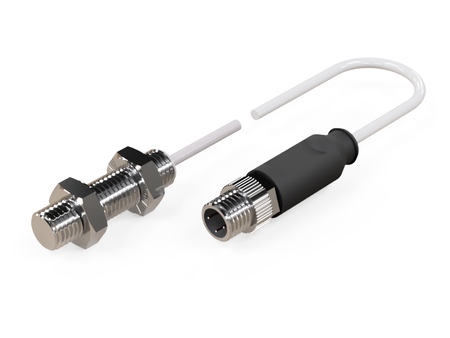NMF08023-K0.3/M8-NF - 3 - Induktív érzékelő M8 teljes fém 35 mm kábel 0,3m csatlakozó M8 PNP NO Sn = 1 mm NF