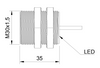 Indukčný snímač M30 L=35 mm kábel 3m PNP NO Sn = 22 mm