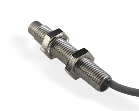 NMF08051 - 3 - Indukční snímač M8 celokovový 45 mm kabel 2m NPN NO Sn = 3,5 mm